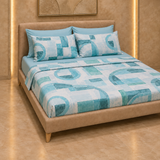 Lit simple complet et lit double 1609 09 My Princess Grey Eyes "Ferragni" Impression numérique 3D Marta Marzotto + 2 taies d'oreiller fabriquées en Italie