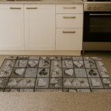 Tappeto Passatoia SHABBY - Marta Marzotto 100% Made in Italy Gommato Antiscivolo Antimacchia stampa 3D Varie Fantasie