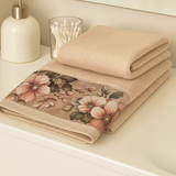 Set Asciugamani ANGELICA Viso con balza digitale + Ospite tinta unita in Spugna, Marta Marzotto  varie colorazioni - Made in Italy