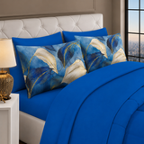 Set Completo Letto Matrimoniale - ARMONIA AMAZZONICA - in POLICOTONE stampa digitale 3D Marta Marzotto + 4 federe Made in Italy