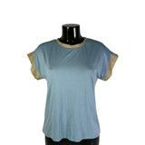T-shirt con bordi lurex, vari colori  Made in Italy