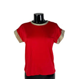 T-shirt con bordi lurex, vari colori  Made in Italy
