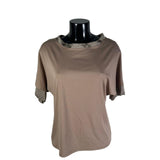 T-shirt con bordi lurex, vari colori  Made in Italy