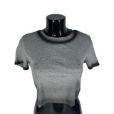 Maglia corta con scritta in strass , vari colori,  Made in Italy