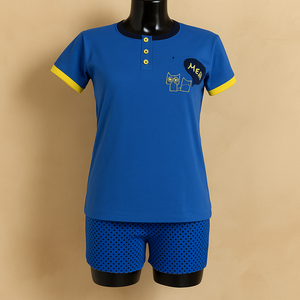 Pigiama Donna Marta Marzotto maniche corte pantaloncino 100% Puro Cotone Donna Made in Italy Vari Colori e Taglie 0283