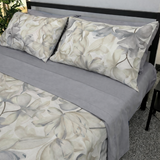 Lit simple complet et lit double 1609 09 My Princess Grey Eyes "Ferragni" Impression numérique 3D Marta Marzotto + 2 taies d'oreiller fabriquées en Italie