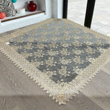 Centro Quadrato in macramè, ROMANTIC LACE, Berenice, 90 x 90cm, merletto,vari colori Made in Italy