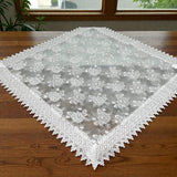 Centro Quadrato in macramè, ROMANTIC LACE, Berenice, 90 x 90cm, merletto,vari colori Made in Italy