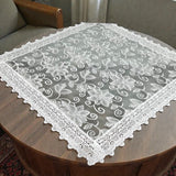 Centro Quadrato in macramè, VENERE, Berenice, 90 x 90cm, merletto,vari colori Made in Italy