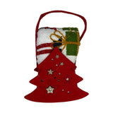 IDEA REGALO - Borsetta con 3 Strofinacci natalizi PREZIOSA spugna in borsetta in feltro, natale