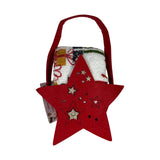 IDEA REGALO - Borsetta con 3 Strofinacci natalizi PREZIOSA spugna in borsetta in feltro, natale