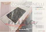 COPRIFORNELLI imbottito fantasia MARBLE DESIGN fornelli forno cucina 50cm X 80cm Made in Italy