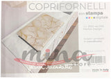 COPRIFORNELLI imbottito fantasia MARBLE DESIGN fornelli forno cucina 50cm X 80cm Made in Italy