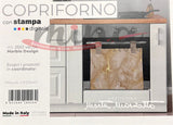 COPRIFORNO imbottito fantasia MARBLE DESIGN cucina coprifornelli 55cm X 42cm coordinato Made in Italy vari colori