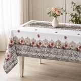 Tovaglia x6 o x12 LAURA - fantasia fiori Marta Marzotto, Made in Italy vari colori