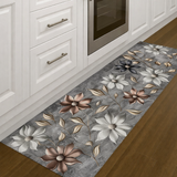 Tappeto Passatoia BEST FLOWERS, fiori- Marta Marzotto 100% Made in Italy Gommato Antiscivolo Antimacchia stampa 3D Varie colorazioni, 1222