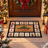 Zerbino gommato, Natalizio antiscivolo ,SOMMARUGA, tappeto, 50cm X 80cm, natale