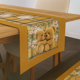 Runner striscia o tovaglietta da tavolo orsetto TEDDY BEAR cotone 40cmX140cm cucina tavola Made in Italy