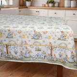 Tovaglia pasquale x6 o x12 - SPRING BUNNY- Pasqua- GOLDLINE Made in Italy, tovaglia, copritavolo