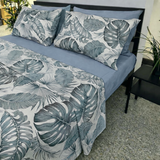 Lit simple complet et lit double 1609 09 My Princess Grey Eyes "Ferragni" Impression numérique 3D Marta Marzotto + 2 taies d'oreiller fabriquées en Italie