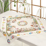 Centro Tavola Quadrato Pasqua DUCK 90X90 IRGE home coordinato Pasqua cucina