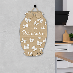 Porta Buste fantasia FIOCCO Vari colori coordinato cucina Made in Italy - BA Collection 0905