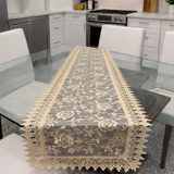 Runner striscia in macramè, ROSE, Berenice ,40X140cm, Made in Italy