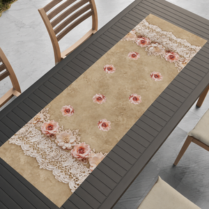 Runner striscia o tovaglietta da tavolo LAURA cotone 40cmX140cm cucina tavola Made in Italy