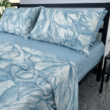 Lit simple complet et lit double 1609 09 My Princess Grey Eyes "Ferragni" Impression numérique 3D Marta Marzotto + 2 taies d'oreiller fabriquées en Italie