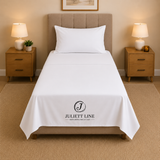 Completo Letto Singolo, MADD home tinta unita lenzuola federe Made in Italy