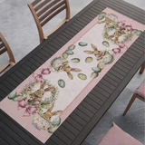 Runner striscia pasquali, EASTER BUNNY, Marta Marzotto, cotone 40cmX140cm cucina tavola Made in Italy