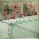 Lit simple complet et lit double 1609 09 My Princess Grey Eyes "Ferragni" Impression numérique 3D Marta Marzotto + 2 taies d'oreiller fabriquées en Italie