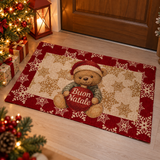 Tappeto natalizio XMAS celmir 50cm x 80cm Natalizio, Mastro Bianco, con fondo antiscivolo in gomma antiscivolo, MADE IN ITALY