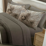 Set Completo Letto Matrimoniale in  FLANELLA - NATURAL -  stampa digitale 3D Marta Marzotto + 4 federe Made in Italy