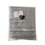 Set asciugamani 1+1 LOVE&amp;JOY, viso + ospite in spugna Made in Italy 100% cotone