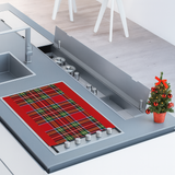 Coprifornelli imbottito fantasia TARTAN fornelli cucina 50cm X 80cm Made in Italy