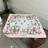 Centro tavola pasquale, Quadrato, EASTER BUNNY, Marta Marzotto, 90cm X 90cm tavolo coordinato cucina