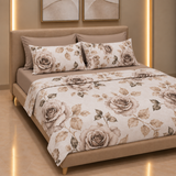 Lit simple complet et lit double 1609 09 My Princess Grey Eyes "Ferragni" Impression numérique 3D Marta Marzotto + 2 taies d'oreiller fabriquées en Italie