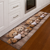 Tappeto Passatoia TEDDY SHABBY - Marta Marzotto 100% Made in Italy Gommato Antiscivolo Antimacchia stampa 3D