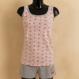 Pyjamas Débardeur et short pur coton You & Me Femme Fabriqué en Italie Diverses couleurs et tailles