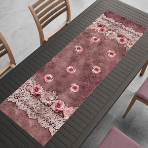 Runner striscia o tovaglietta da tavolo LAURA cotone 40cmX140cm cucina tavola Made in Italy