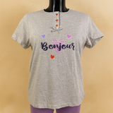 Pyjama à mi-manches et pure Pinocchieto coton de toi et moi femme fabriquée en Italie diverses couleurs et tailles