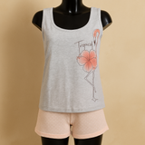 Pigiama Canotta e Pantolocnino Puro Cotone YOU&ME Donna Made in Italy Vari Colori e Taglie 0287