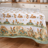TovagliaPasqua x6 o x12 - BUNNY ADVENTURES - Pasqua - GOLDLINE Made in Italy