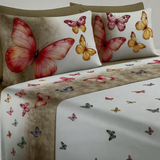 Lit simple complet et lit double 1609 09 My Princess Grey Eyes "Ferragni" Impression numérique 3D Marta Marzotto + 2 taies d'oreiller fabriquées en Italie