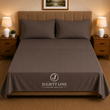 Completo Letto Matrimoniale 100% Cotone MADD home tinta unita lenzuola federe Made in Italy 0100