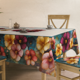 Tovaglia x6 o x12 FLORES - fantasia fiori Marta Marzotto, Made in Italy vari colori, tovaglia, copritavolo dis. 2495 var. 00