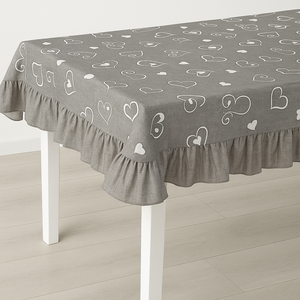Copritavolo Loneta Plastificato Con Balza A Riccio Fantasia PARIS Moderno Made In Italy 0597-0598