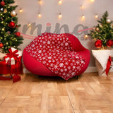 Plaid HAPPY Natalizio in pile TR SINGOLO, invernale caldo, FIOCCHI DI NEVE, 130cm x 160cm, 1552