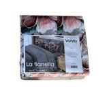 Lit simple complet et lit double 1609 09 My Princess Grey Eyes "Ferragni" Impression numérique 3D Marta Marzotto + 2 taies d'oreiller fabriquées en Italie